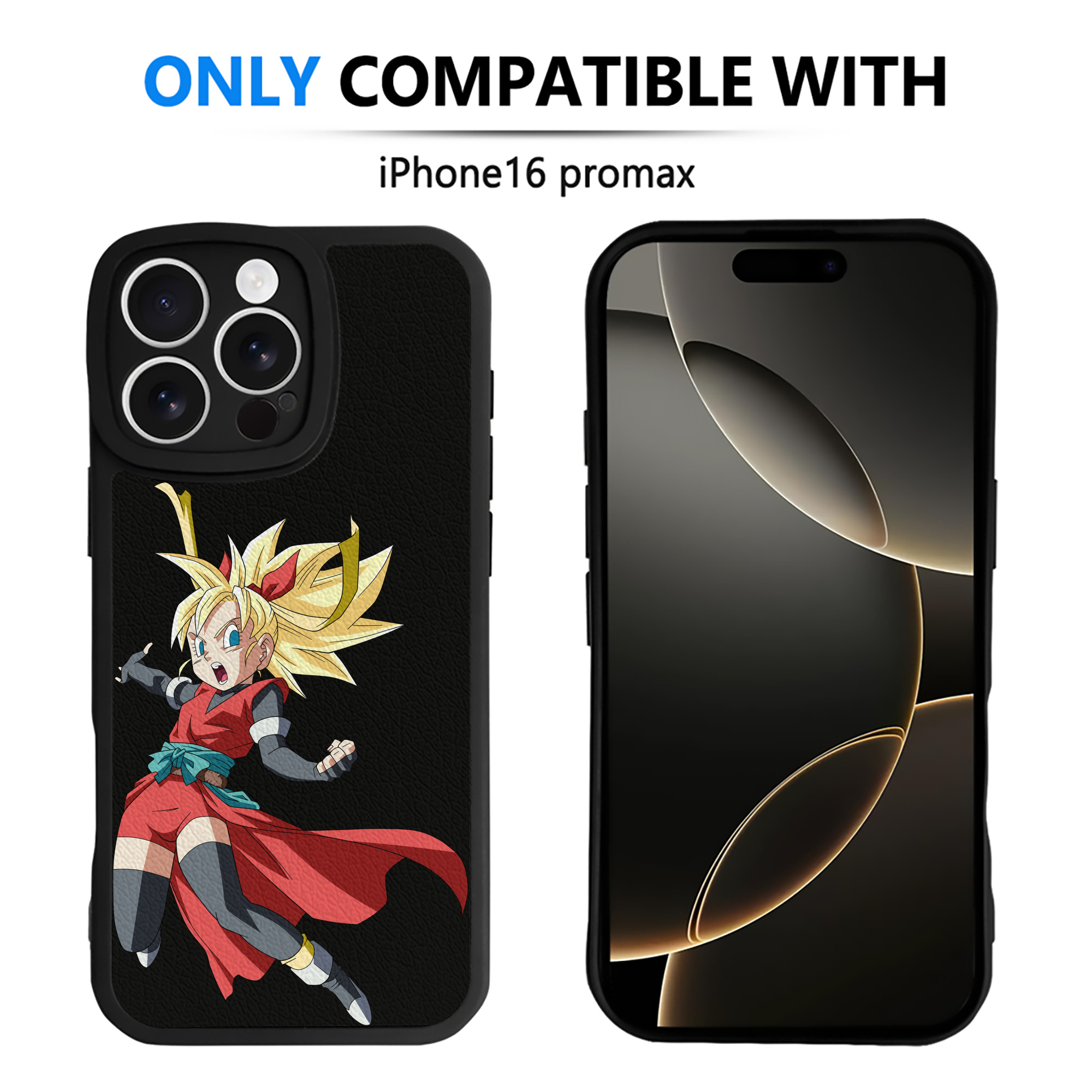 （画像用） ドラゴンボール カリフラ DRAGON BALL Caulifla 【iPhone 16シリーズ対応】シリコンスマホケース（レザー調） 材質：シリコン